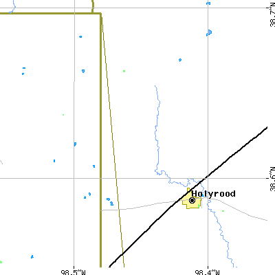Zip code 67450 close-up map