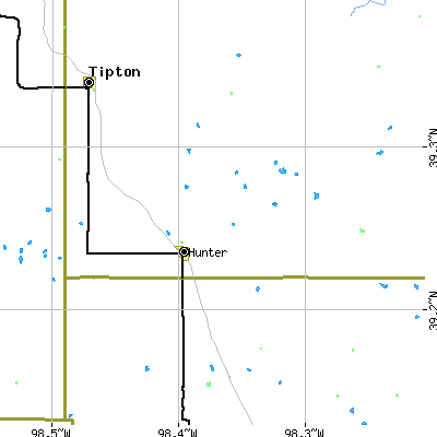 Zip code 67452 close-up map