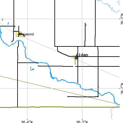 Zip code 67512 close-up map