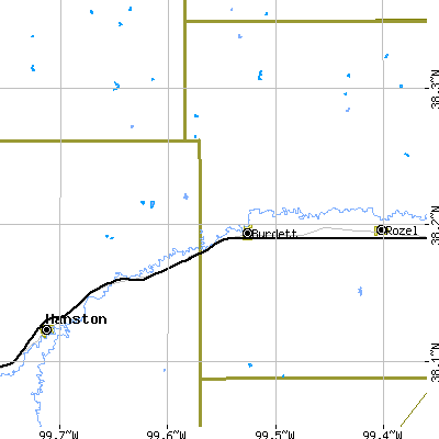 Zip code 67523 close-up map