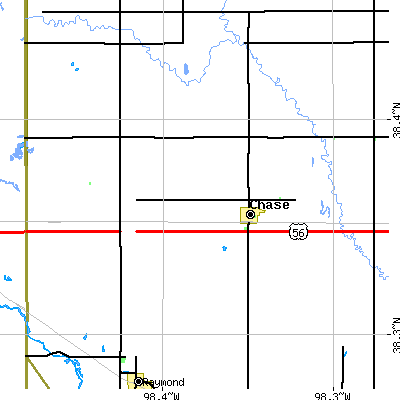 Zip code 67524 close-up map