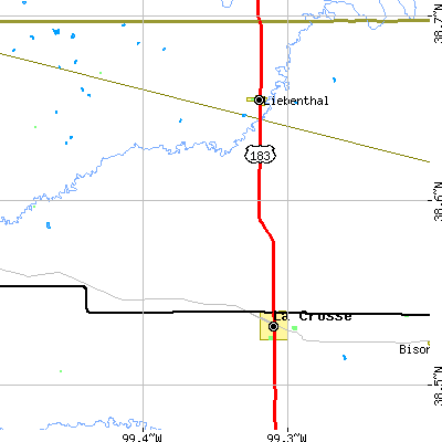 Zip code 67548 close-up map