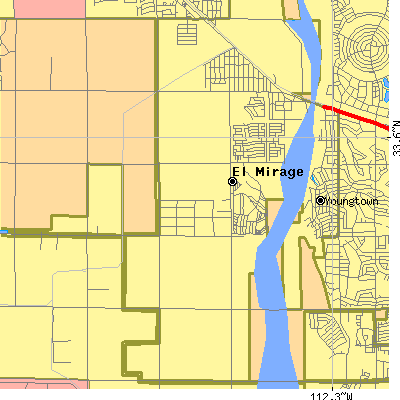 Zip code 85335 close-up map