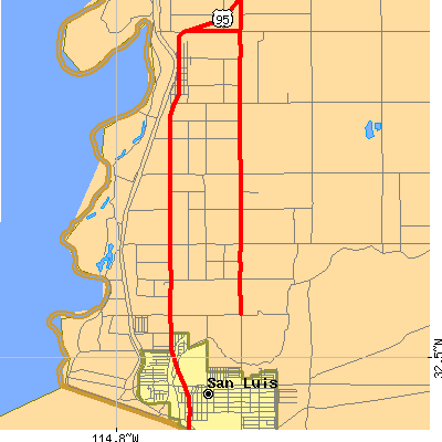Zip code 85336 close-up map