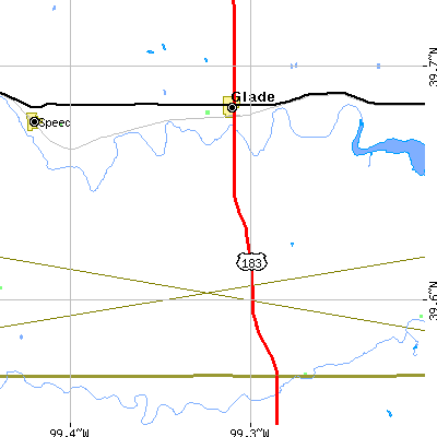 Zip code 67639 close-up map