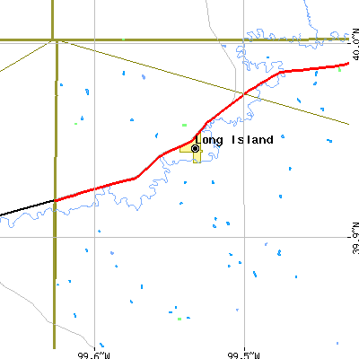 Zip code 67647 close-up map