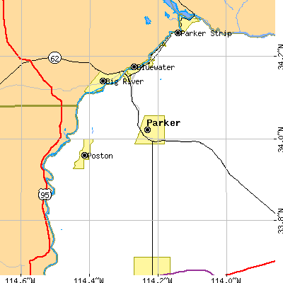 Zip code 85344 close-up map