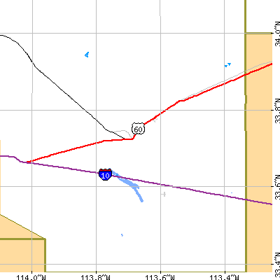 Zip code 85348 close-up map