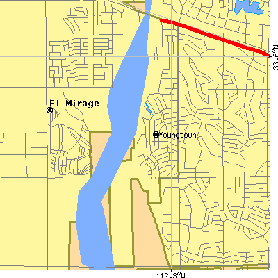 Zip code 85363 close-up map