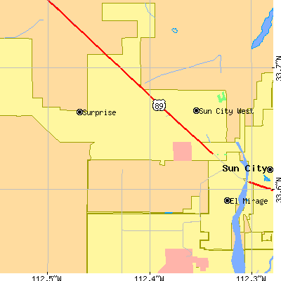 Zip code 85374 close-up map
