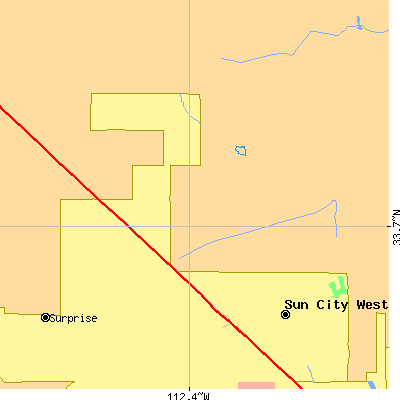 Zip code 85375 close-up map