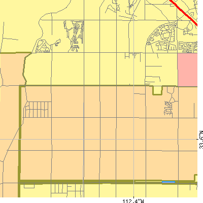 Zip code 85379 close-up map