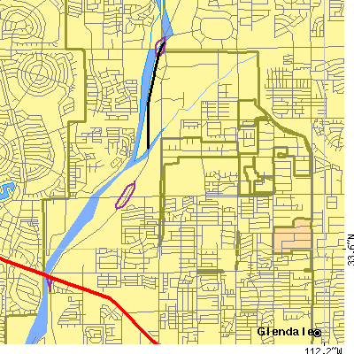 Zip code 85381 close-up map