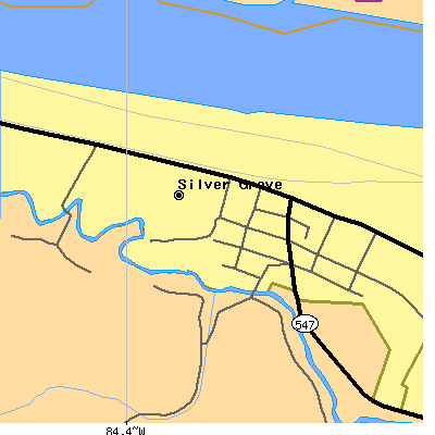 Zip code 41085 close-up map