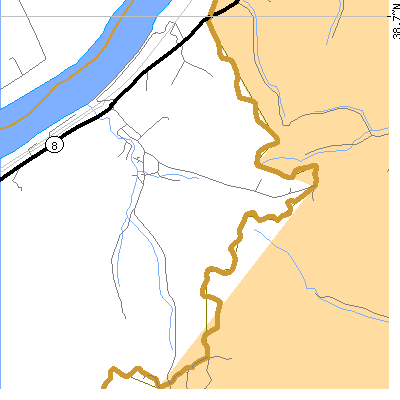 Zip code 41137 close-up map