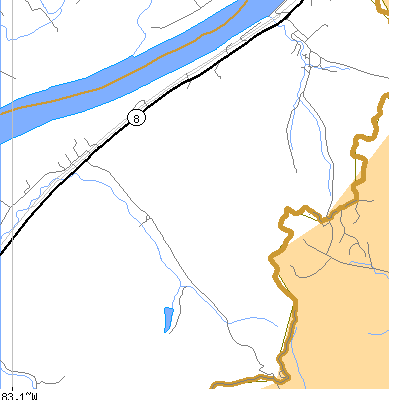 Zip code 41170 close-up map