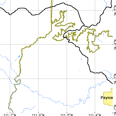 Zip code 85544 close-up map