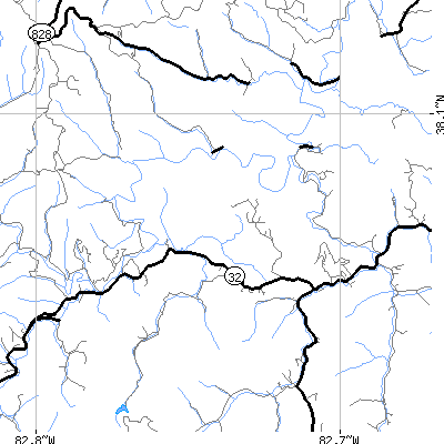 Zip code 41201 close-up map