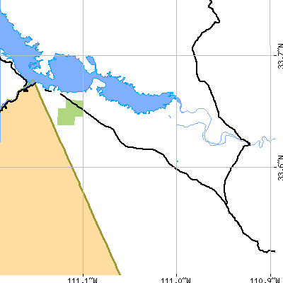 Zip code 85545 close-up map