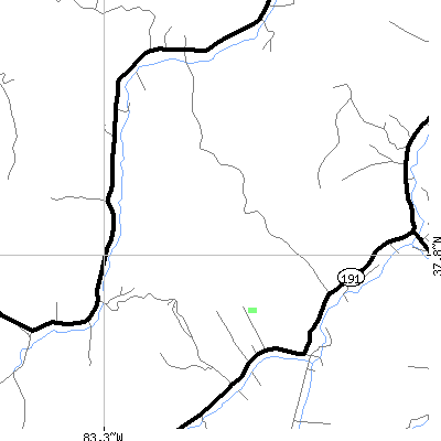 Zip code 41408 close-up map
