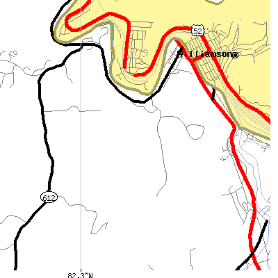 Zip code 41503 close-up map