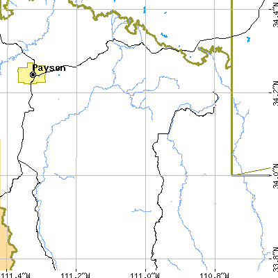 Zip code 85554 close-up map