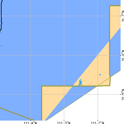 Zip code 85601 close-up map