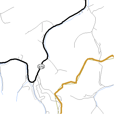 Zip code 41604 close-up map