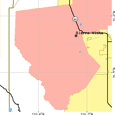 Zip code 85613 close-up map