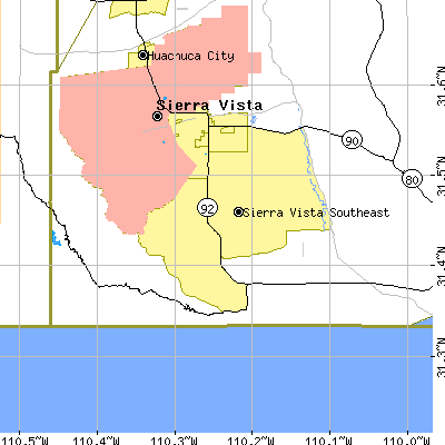 Zip code 85615 close-up map