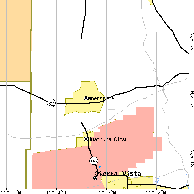 Zip code 85616 close-up map