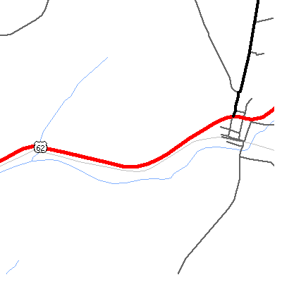 Zip code 42370 close-up map