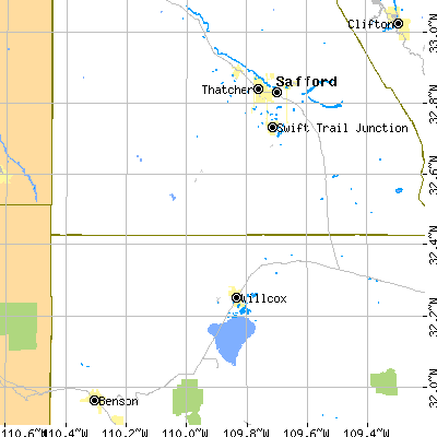 Zip code 85643 close-up map
