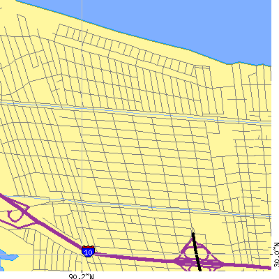 Zip code 70006 close-up map
