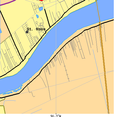 Zip code 70031 close-up map