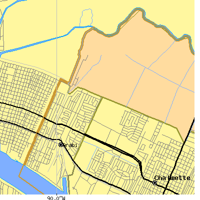 Zip code 70032 close-up map
