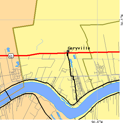 Zip code 70051 close-up map