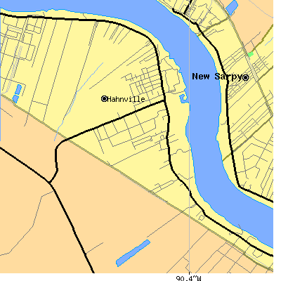 Zip code 70057 close-up map
