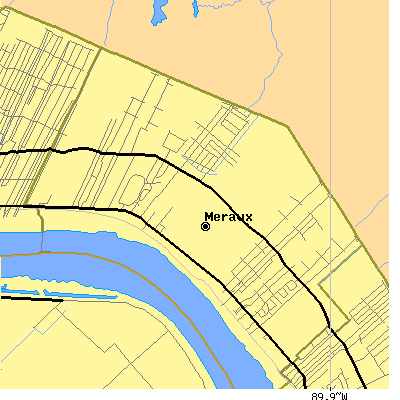 Zip code 70075 close-up map