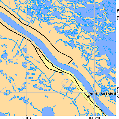Zip code 70082 close-up map
