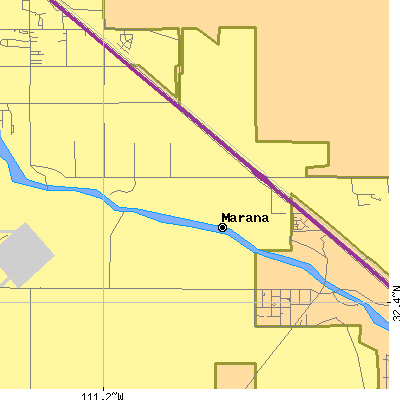 Zip code 85654 close-up map