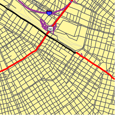 Zip code 70113 close-up map