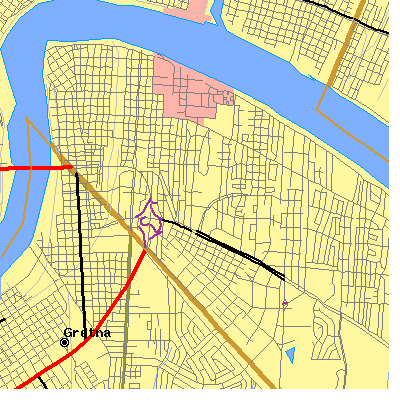 Zip code 70114 close-up map