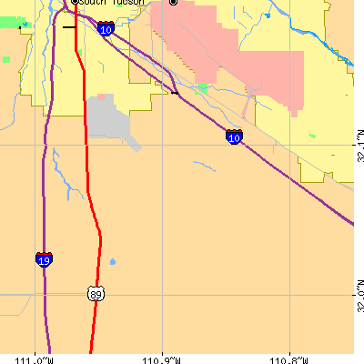 Zip code 85706 close-up map