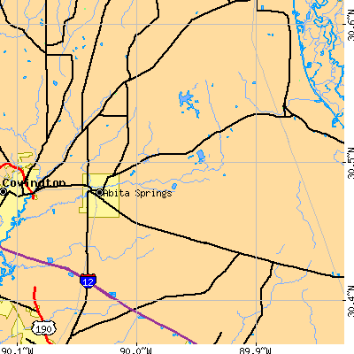 Zip code 70420 close-up map