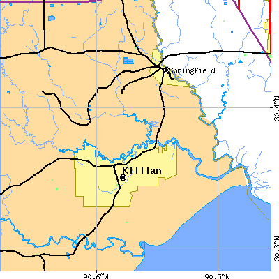 Zip code 70462 close-up map