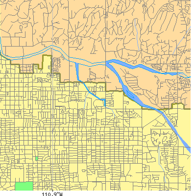 Zip code 85712 close-up map