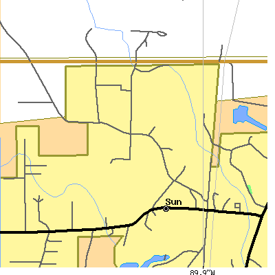Zip code 70463 close-up map