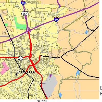 Zip code 70501 close-up map