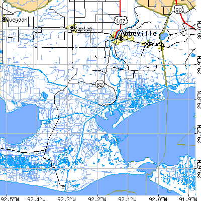 Zip code 70510 close-up map